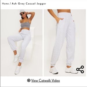 Pretty little thing ash grey joggers